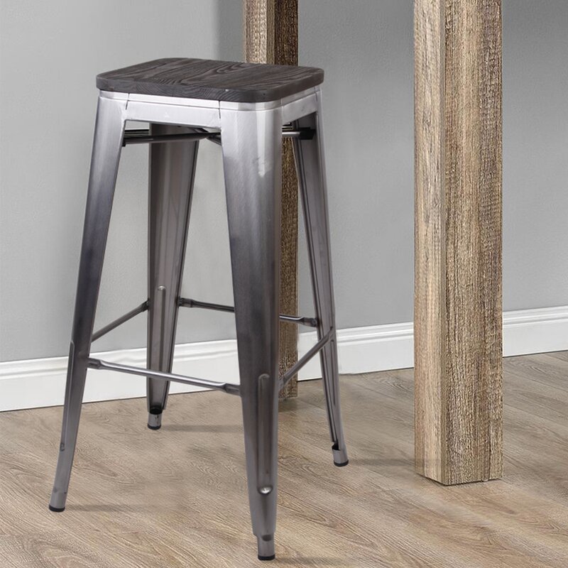 Williston Forge Spaulding Backless Metal 30 Bar Stool Wayfair 